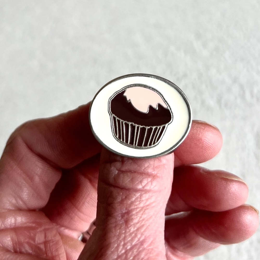 Cocktail Ring Sweet Cupcake Birthday Statement Silver
